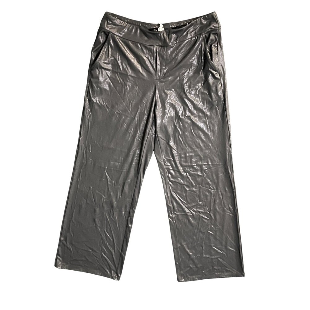 Halara High Waisted Casual Stretchy Wide Leg Pants with Pockets Sz Large Womens
